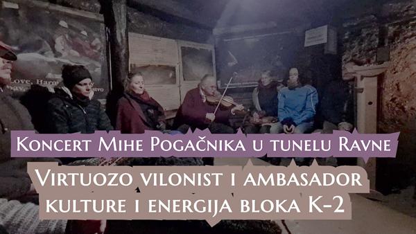 Koncert Mihe Pogačnika u tunelu Ravne