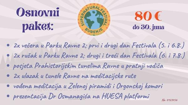Paket aranžmani za Supernatural festival “Buđenje” Bosanska dolina piramida, 05.06.07. avgust