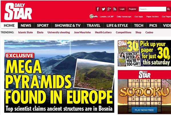 Bosanske piramide na britanskom Daily Staru: Zaboravite Egipat!