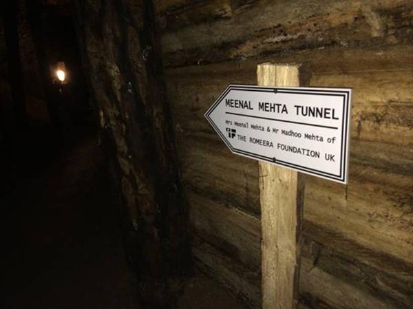 PART OF THE TUNNEL RAVNE NAMED AFTER DONOR FROM GREAT BRITAIN