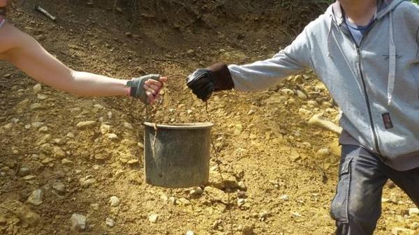 CONCRETE BLOCKS EXPOSED AFTER THOUSANDS OF YEARS