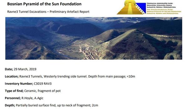 Ravne3 Tunnel Excavations – Preliminary Artefact Report on Pottery Find