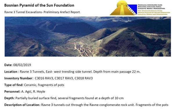 Ravne 3 Tunnel Excavations- Preliminary Arefact Report