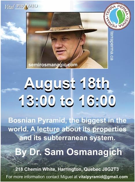 Dr. Semir Osmanagić u Kanadi: tri predavanja u provinciji Quebec u august 2019.