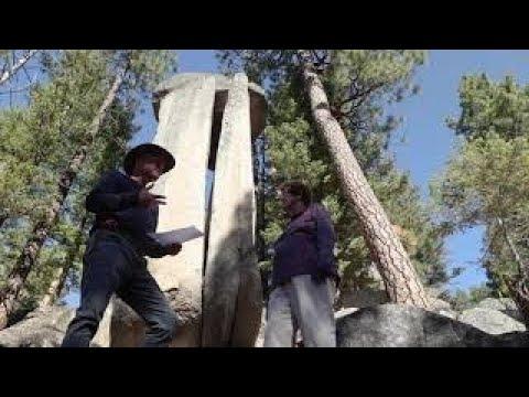 Dr Sam and Julie Ryder at Tizer Dolmen in the Montana Megaliths, USA