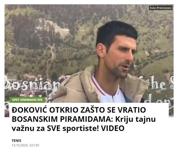 KURIR NOVINE I WEB SAJT O POSJETI ĐOKOVIĆA PIRAMIDAMA