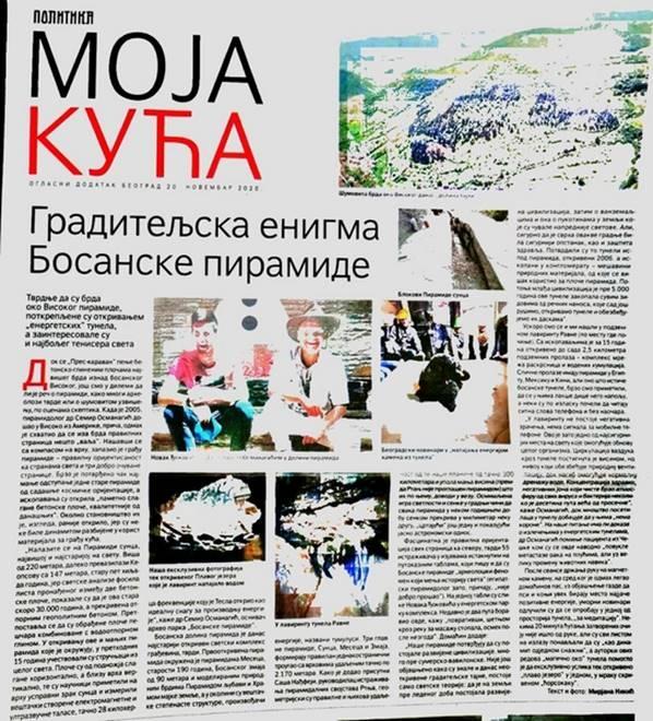 SRBIJANSKA „POLITIKA“ PONOVO IMALA NASLOVNI PRILOG O BOSANSKOJ DOLINI PIRAMIDA