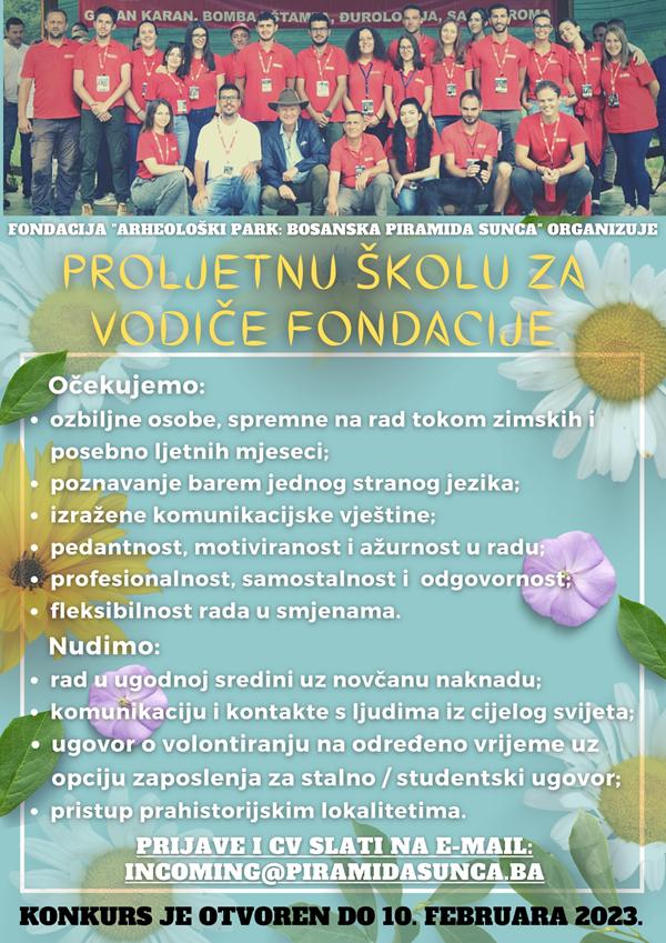 OGLAS ZA BUDUĆE VODIČE FONDACIJE