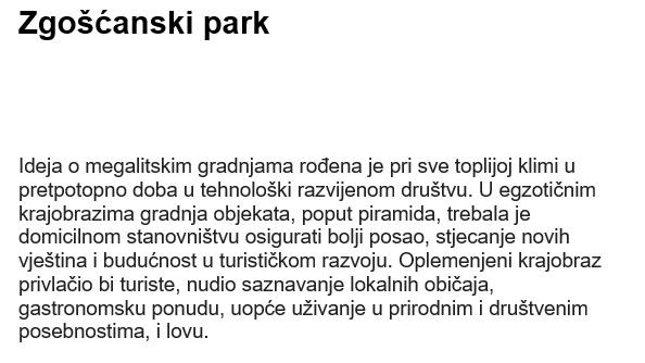 Zgošćanski park