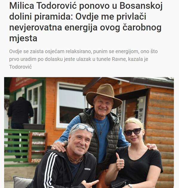 Milica Todorović ponovo u Bosanskoj dolini piramida: Ovdje me privlači nevjerovatna energija ovog čarobnog mjesta