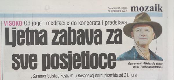 Dnevni Avaz, najava Festivala