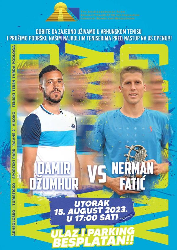 Meč između dvojice najboljih bh. tenisera u utorak 15. avgusta 2023. 17 sati.