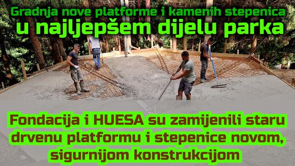 Gradnja nove platforme i kamenih stepenica u najljepšem dijelu parka ‘Ravne 2’