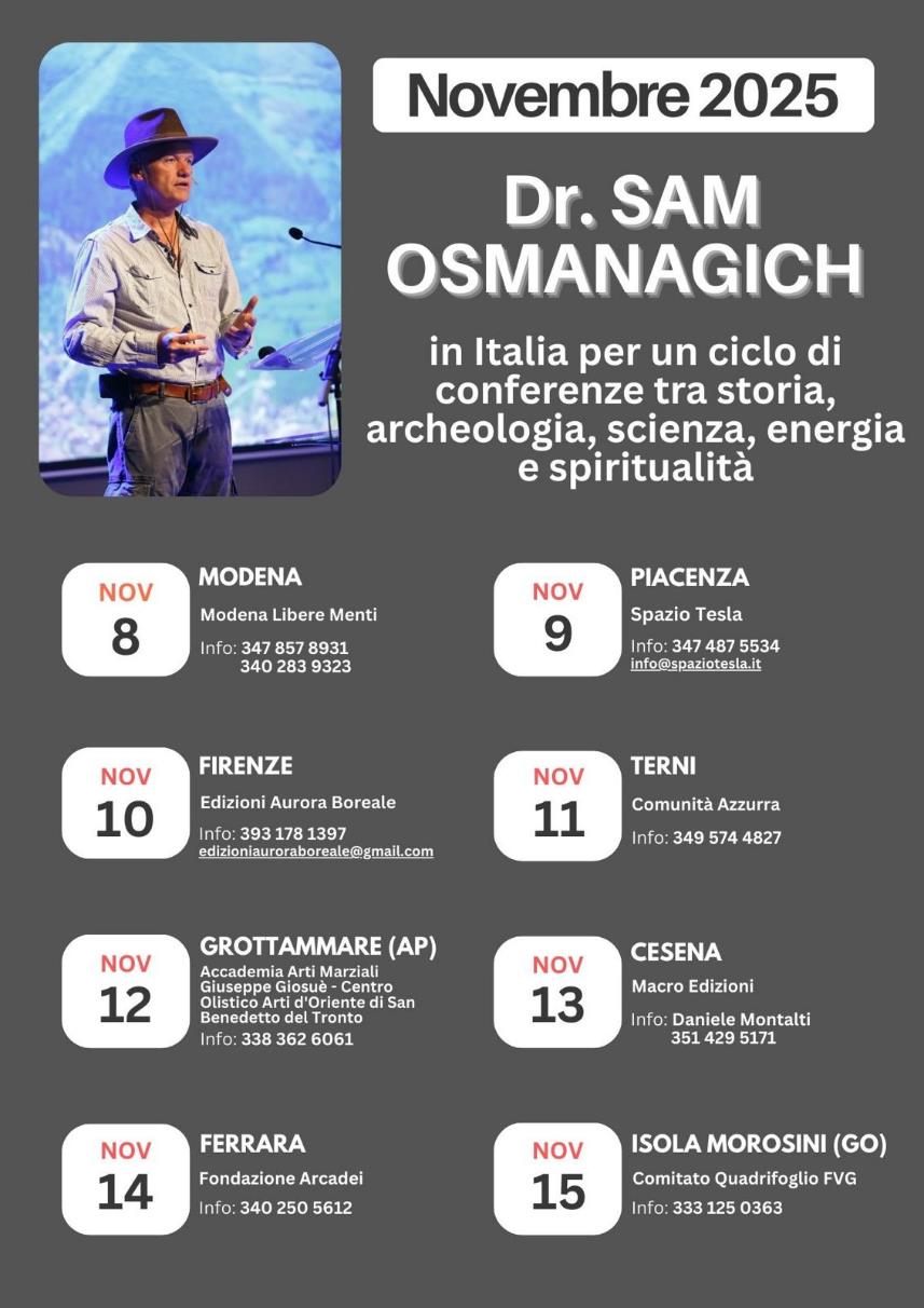 Announcement of a Major Promotional Tour in Italy