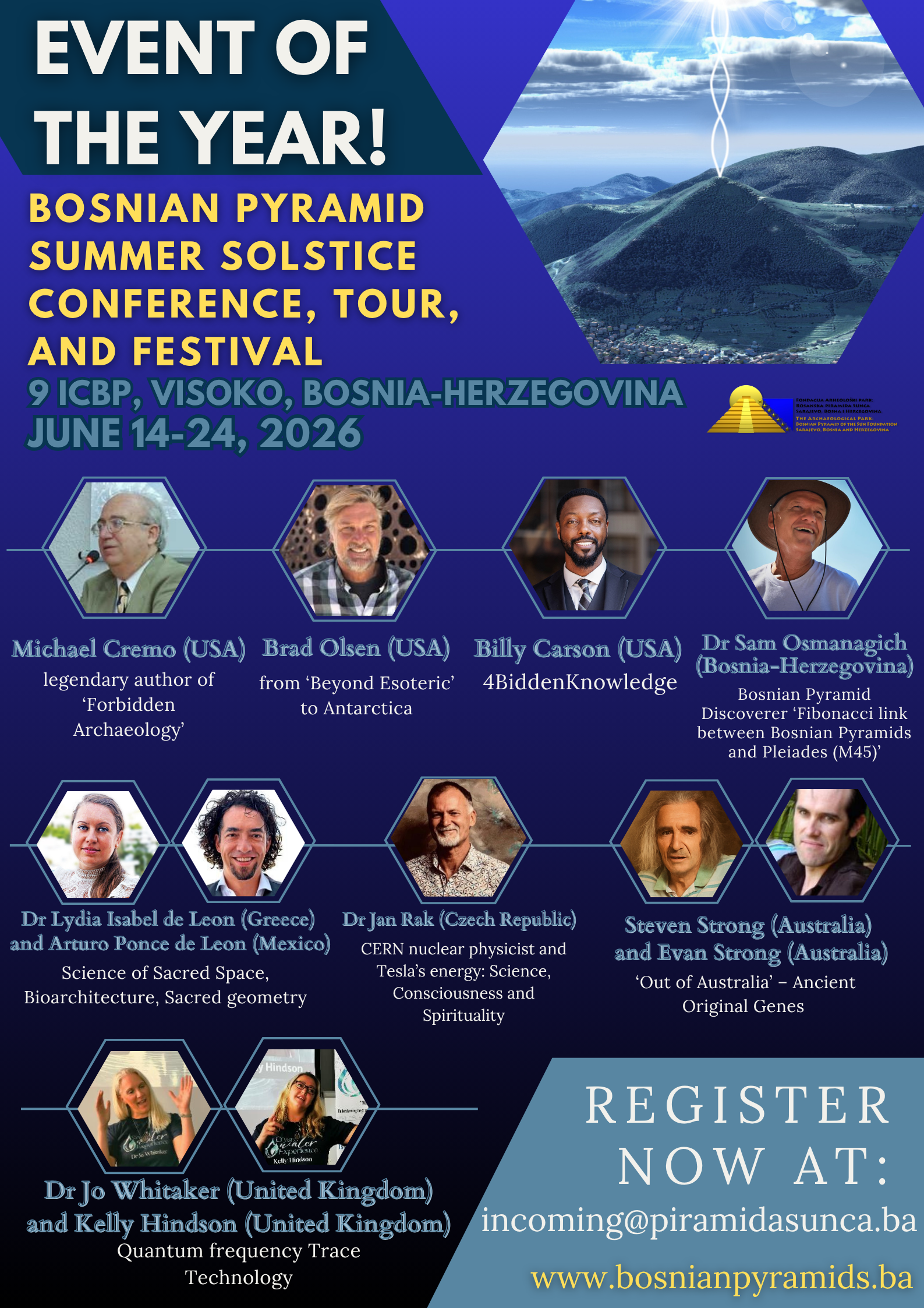 BOSNIAN PYRAMID SUMMER SOLSTICE TOUR, CONFERENCE & FESTIVAL 2026