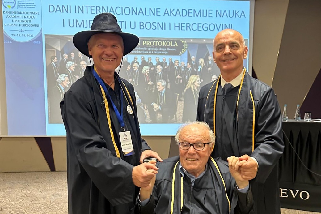 Dr. Semir Osmanagić izabran za redovnog člana IANUBIH. Tekst: U Sarajevu je 23.05.2026. održana redovna godišnja skupština Internacionalne akademije nauka i umjetnosti Bosne i Hercegovine.