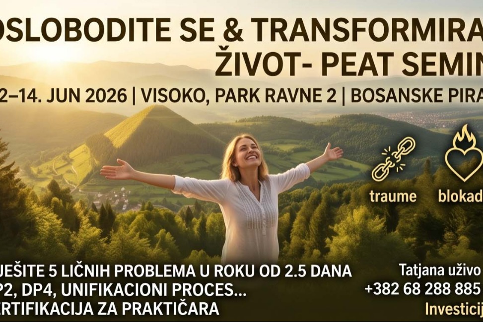 RIJEŠITE 5 LIČNIH PROBLEMA U ROKU OD 2.5 DANA TRENNING ZA PRAKTICARE I TRENERE PEAT METODA