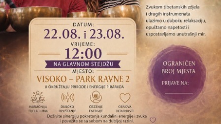 Zvučna kupka i rad s kundalini energijom u Parku Ravne 2