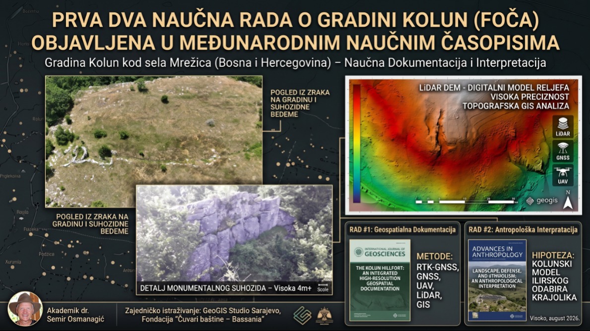 Prva dva naučna rada o gradini Kolun kod Foče objavljena u međunarodnim naučnim časopisima