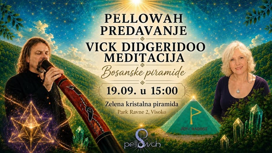 Pellowah i didgeridoo u Zelenoj kristalnoj piramidi: Spoj zvuka, energije i meditacije u Parku Ravne 2