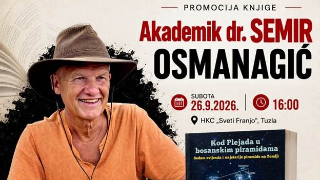 AKADEMIK DR. SEMIR OSMANAGIĆ U TUZLI: PROMOCIJA NOVE KNJIGE „KOD PLEJADA U BOSANSKIM PIRAMIDAMA“