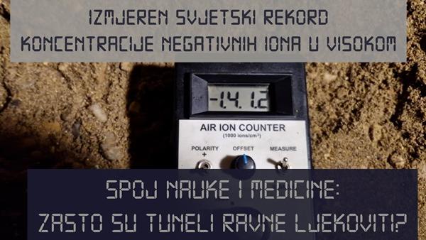 Izmjeren svjetski rekord koncentracije negativnih iona u Visokom