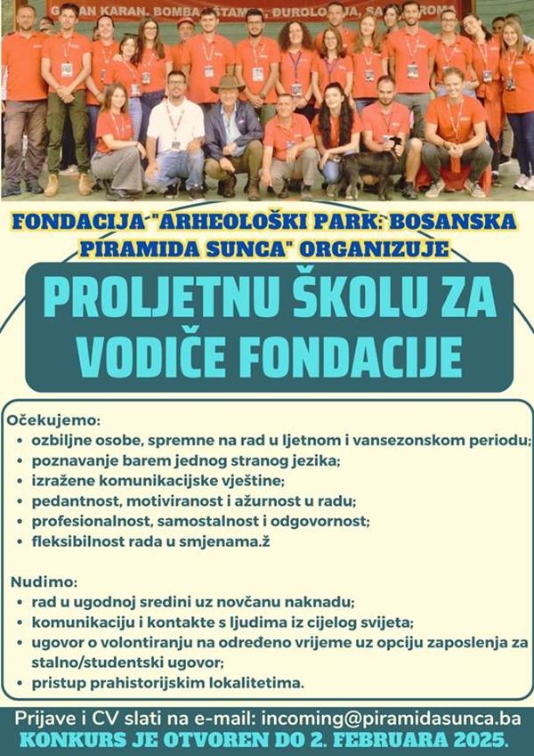 OTVORENE PRIJAVE NA FONDACIJINU ŠKOLU ZA VODIČE