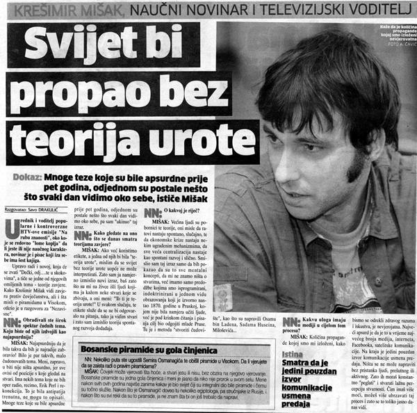 SVIJET BI PROPAO BEZ TEORIJA UROTE