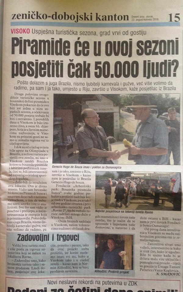 Piramide će u ovoj sezoni posjetiti čak 50.000 ljudi.