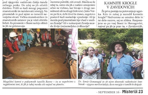 Članak o piramidama u Misterijama – septembarski broj