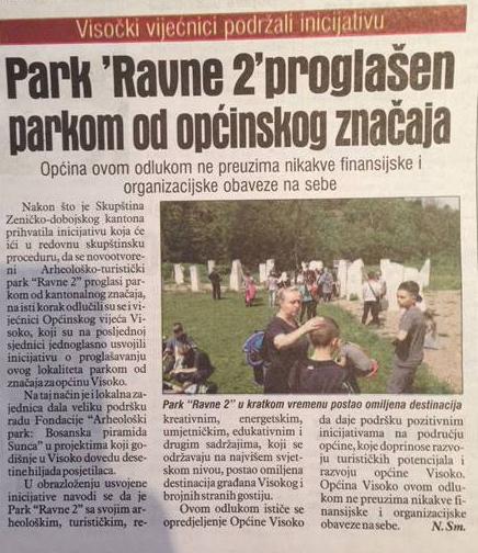 Park “Ravne 2” proglasen parkom od opcinskog znacaja – AVAZ 4. juni 2017.