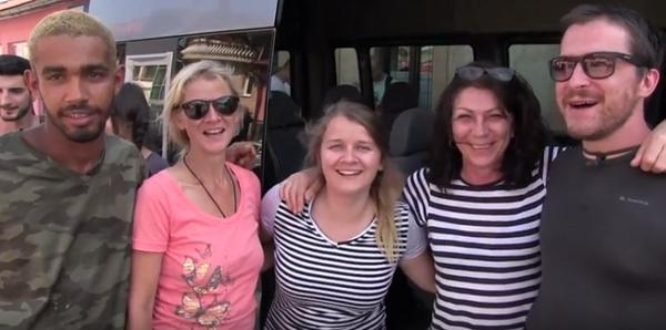 Volunteers after a long day excavating the Bosnian Pyramid of the Sun