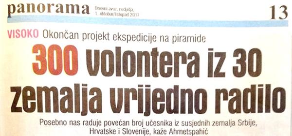 Press clipping – Avaz 01.10.2017.