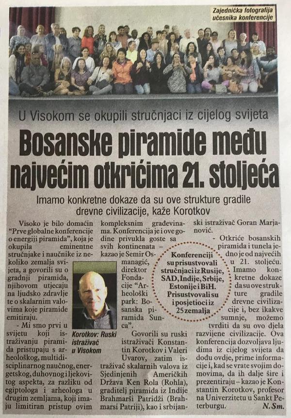 AVAZ 14. maj 2018.: ‘Bosanske piramide među najvećim otkrićima 21. stoljeća