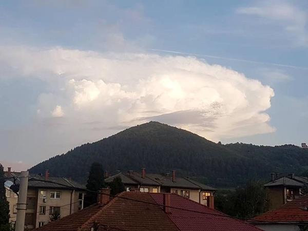 CLOUD VORTEX ABOVE THE BOSNIAN PYRAMID OF THE SUN