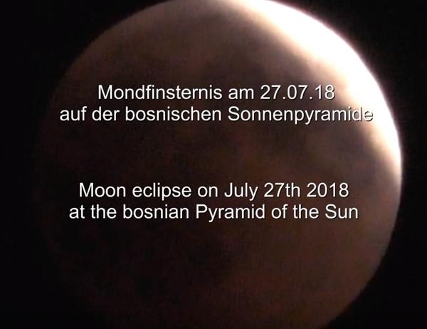 Moon Eclipse filmed from the Bosnian Pyramid of the Sun’s beam