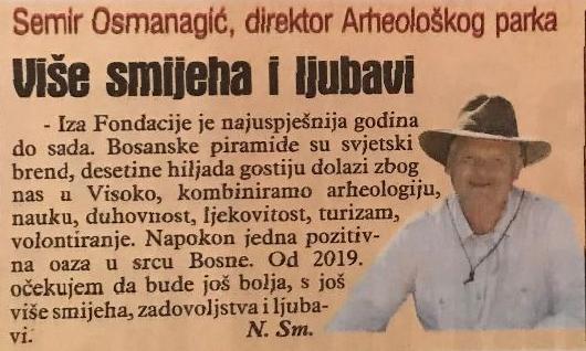 AVAZ 31.12.2018. NOVOGODIŠNJA PORUKA DR. SEMIRA OSMANAGIĆA: VIŠE SMIJEHA I LJUBAVI