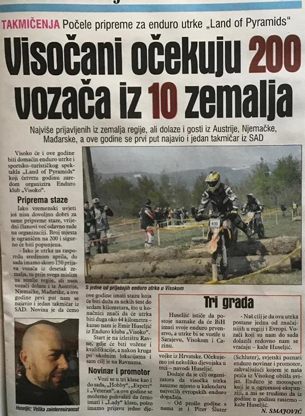 DNEVNI AVAZ, UTORAK 5. FEBRUAR 2019: UTRKA ‘LAND OF PYRAMIDS’