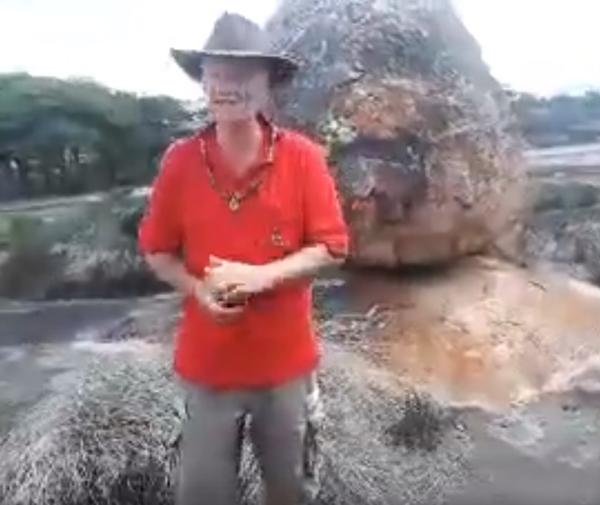 Dr Sam Osmanagić at Ancient Balancing Rocks near Great Zimbabwe