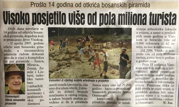 DNEVNI AVAZ, 8. APRIL 2019.: PROŠLO 14 GODINA OD OTKRIĆA BOSANSKIH PIRAMIDA