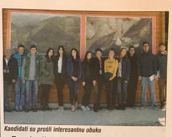 Dnevni Avaz, 18. maj 2019: Sedmero mladih psotali novi vodiči