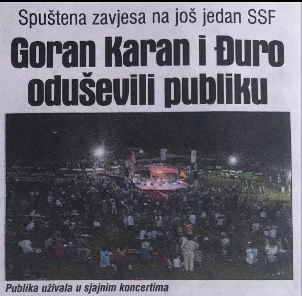 Dnevni Avaz, 26.06.2019: Spuštena zavjesa na još jdn SSF