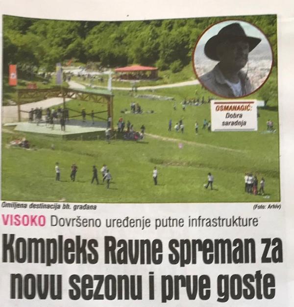 Dnevni Avaz 8.maj 2020.: Kompleks Ravne spreman za novu sezonu i prve goste