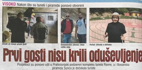 Dnevni Avaz 12.maj 2020.: Prvi gosti nisu krili oduševeljenje