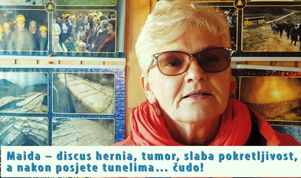 Ljekovitost tunela: Maida – discus hernia, tumor,  pokretljivost, a nakon posjete tunelima… čudo!