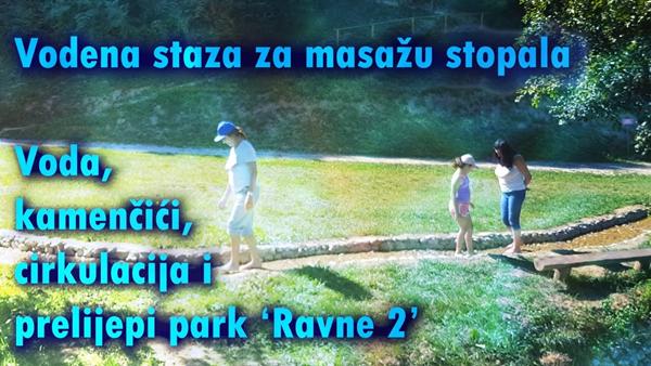 Vodena staza za masažu stopala u upotrebi