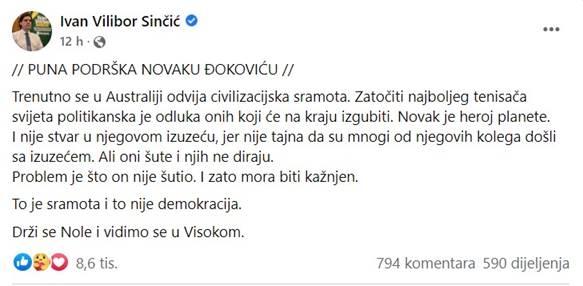 IVAN VILIBOR SINČIĆ PORUČIO NOLETU – VIDIMO SE U VISOKOM!