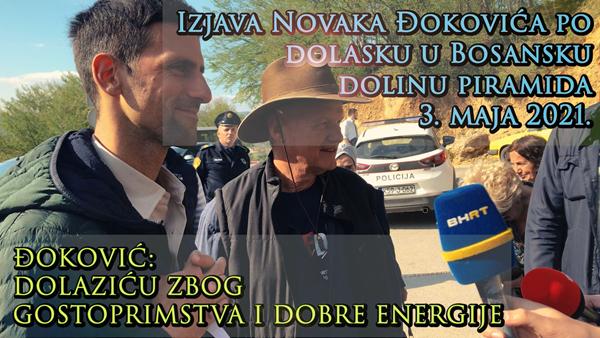 ĐOKOVIĆ: DOLAZIĆU ZBOG GOSTOPRIMSTVA I DOBRE ENERGIJE