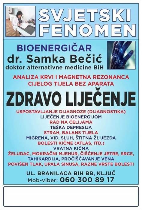 DR. SAMKA BEČIĆ NA RAVNAMA OD 15.-18. JUNA 2021.