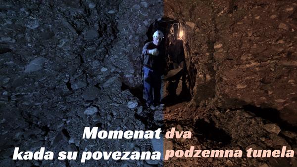 Momenat povezivanja dva podzemna tunela